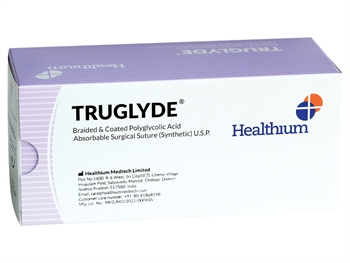 TRUGLYDE ABSORB. SUTURE gauge 1 circle 1/2 needle 40mm - 90cm - violet