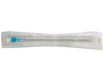 BD QUINCKE POINT NEEDLES 23G - 0.64x90 mm turquoise