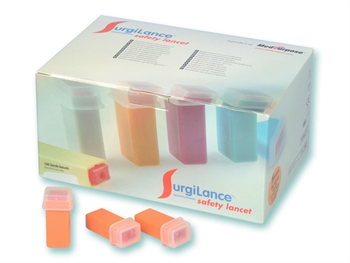 SURGILANCE SAFETY NEEDLE G22 - automatic lancets