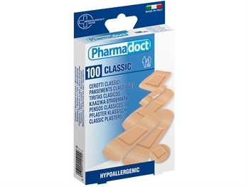 PHARMADOCT CLASSIC PLASTERS 6 assorted sizes - carton of 12 boxes of 100