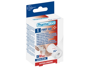 PHARMADOCT ELASTIC COMPRESS. BANDAGES 2.5m x 6cm - carton of 6 boxes