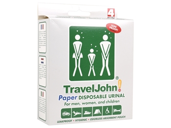 TRAVELJOHN PAPER DISPOSABLE URINAL 800cc