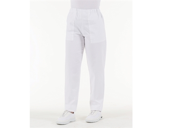 TROUSERS - white cotton - SMALL