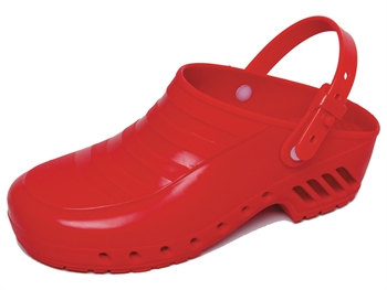 GIMA CLOGS - without pores, with straps - 41 - red