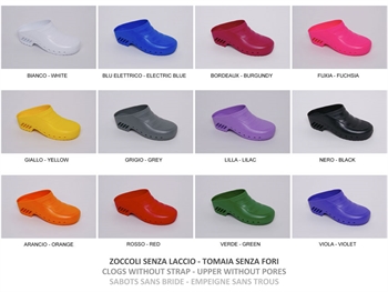 GIMA CLOGS - with/without pores - colour/size on request