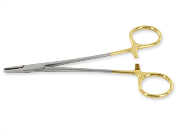 GOLD CRILE WOOD NEEDLE HOLDER - 20 cm