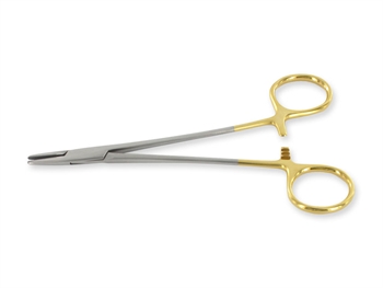 GOLD CRILE WOOD NEEDLE HOLDER - 18 cm