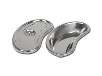 S/S KIDNEY DISH WITH LID - 247x122x43 mm