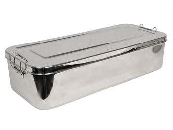 STAINLESS STEEL BOX - 50x20x10 cm - handle