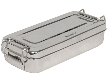 STAINLESS STEEL BOX - 18x8x4 cm - handle