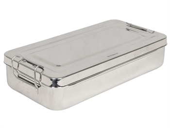 STAINLESS STEEL BOX - 30x15x6 cm - handle