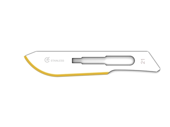 DIAMANTINE STAINLESS STEEL BLADES N. 21 - sterile