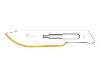 DIAMANTINE STAINLESS STEEL BLADES N. 22 - sterile