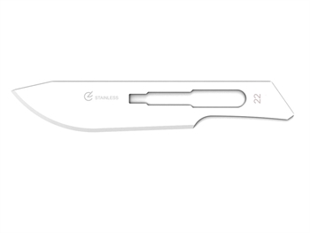 GIMA STAINLESS STEEL BLADES N. 22 - sterile