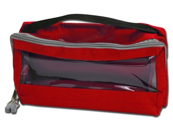E3 RECTANGULAR BAG padded with window and handle - red