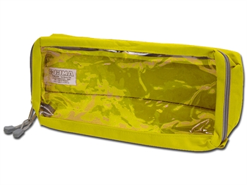 E4 RECTANGULAR POUCH long with window - yellow