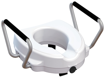 RAISED TOILET SEAT with fixed armrest - height 12,5 cm