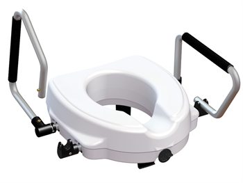 RAISED TOILET SEAT with reclining armrest - height 12,5 cm