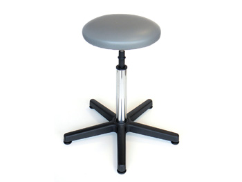 STOOL - padded seat with foot - grey