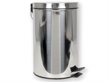 WASTE BIN 12 l with pedal - stainless steel