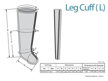 LEG CUFF L - 6 CHAMBERS - spare for 28441