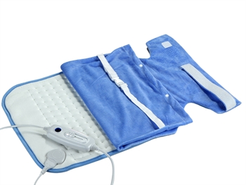 HEATING PAD WITH COVER - grey/ceil blue