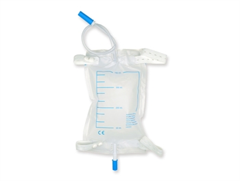 URINE LEG BAG 750 cc - tube 10 cm with 1 set button straps