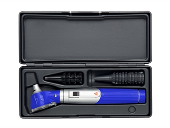 HEINE MINI 3000 LED DIRECT OTOSCOPE with reusable tips and case - blue - D-856.20.021
