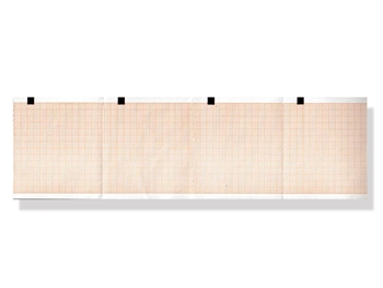 ECG thermal paper 80x70mm x300s pack - orange grid