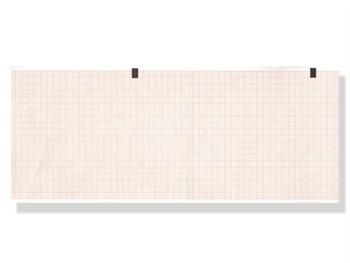 ECG thermal paper 108x140mm x200s pack - orange grid