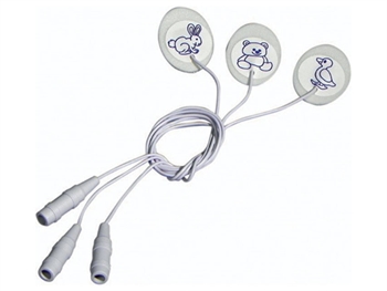 DISPOSABLE FOAM ELECTRODES - oval 23-30 mm with wire 35 cm - pediatric