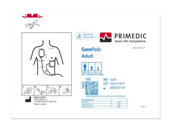 PRIMEDIC SAVE PADS-SET >8 years for 33384/5 and AED up to S.N. 738XXXXXXX