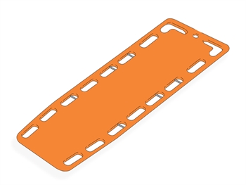 SPINAL BOARD with PINS - orange