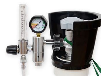 PRESSURE REDUCER with flowmeter and humidif. - NF (BULLNOSE)