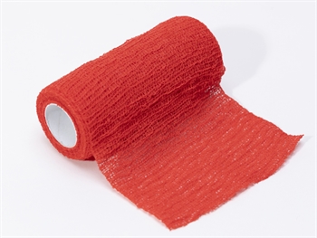 COHESIVE COLOUR BANDAGE 4 m x 8 cm - red