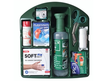 FIRST AID KIT FOR EYES, BURNS AND DRESSING