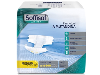 SOFFISOF AIR DRY INCONTINENCE PAD - moderate incontinence - medium