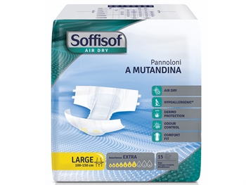 SOFFISOF AIR DRY INCONTINENCE PAD - moderate incontinence - large