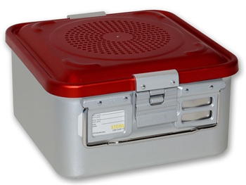 CONTAINER WITH FILTER small h 150 mm - red