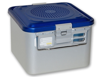 CONTAINER WITH FILTER small h 200 mm - blue - perforated