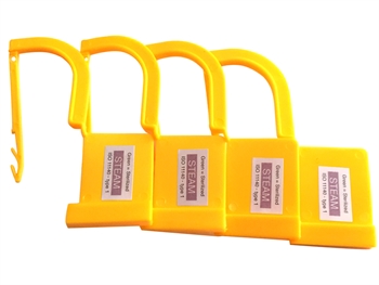 PLASTIC SECURITY SEAL WITH STEAM INDICATOR - yellow