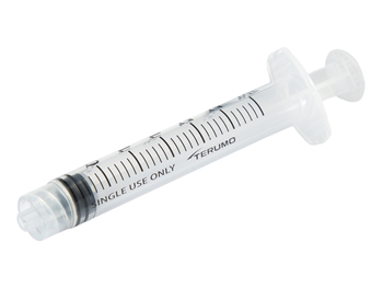 TERUMO SYRINGES W/O NEEDLE 3 ml - Concentric Luer Lock - MDSS03LE - sterile