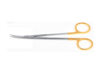 T.C. GOLD KELLY SCISSORS curved - sharp - 16 cm