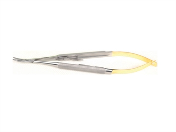 T.C. GOLD BARRAQUER MICRO NEEDLE HOLDER - 13 cm - smooth tips