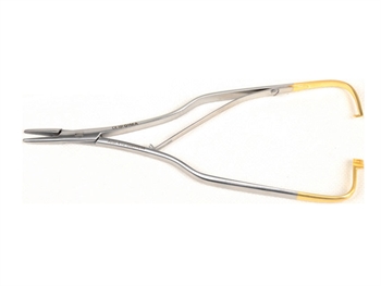 T.C. GOLD ARRUGA NEEDLE HOLDER - straight - 16 cm - plain tips