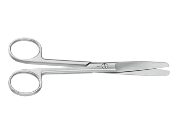 AESCULAP SURGICAL SCISSORS - straight - blunt/blunt - 15 cm - BC315R