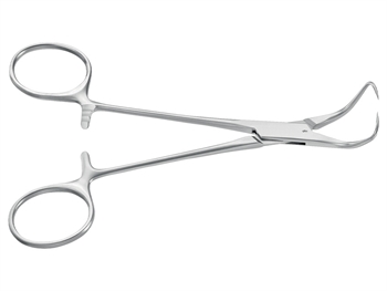AESCULAP BACKHAUS TOWEL CLAMP - curved - sharp - 13.5 cm - BF433R