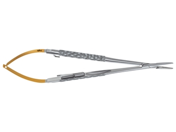 AESCULAP CASTROVIEJO TC DUROGRIP NEEDLE HOLDER - straight - 0.4/18 cm - BM003R