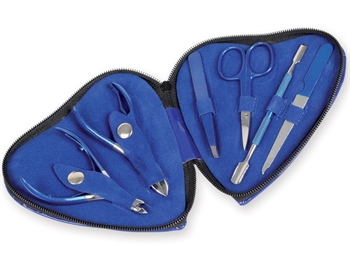 PODIATRY HEART SHAPE KIT - blue - 6 pieces