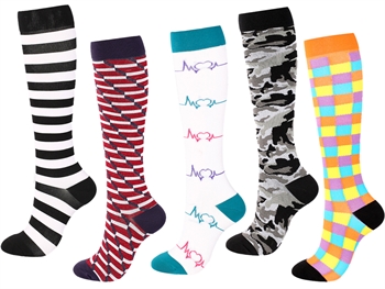 FUNNY COMPRESSION SOCKS L-XL - pattern 5